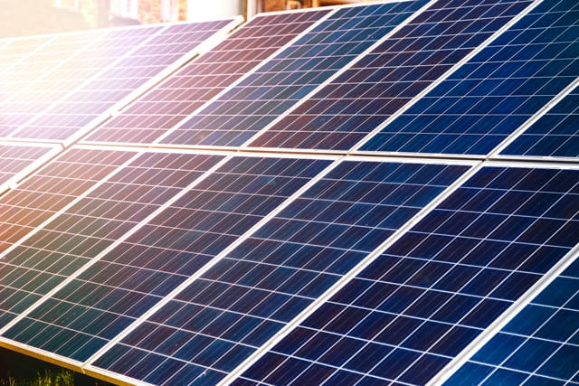 Solar Panels Producing Energy