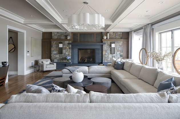 Lake Front Landing Luxurious Living Room Design