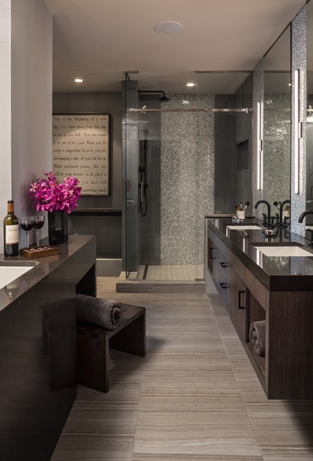 Luxury Condominium Gray Bathroom