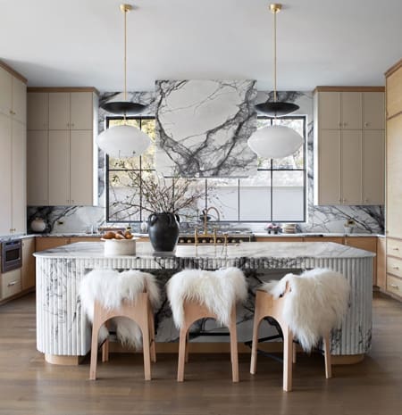 University Park Lilac Marble Elegant Kitchen Design