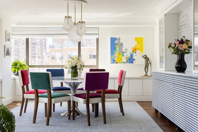 Manhattan Color And Light Dining Room Design