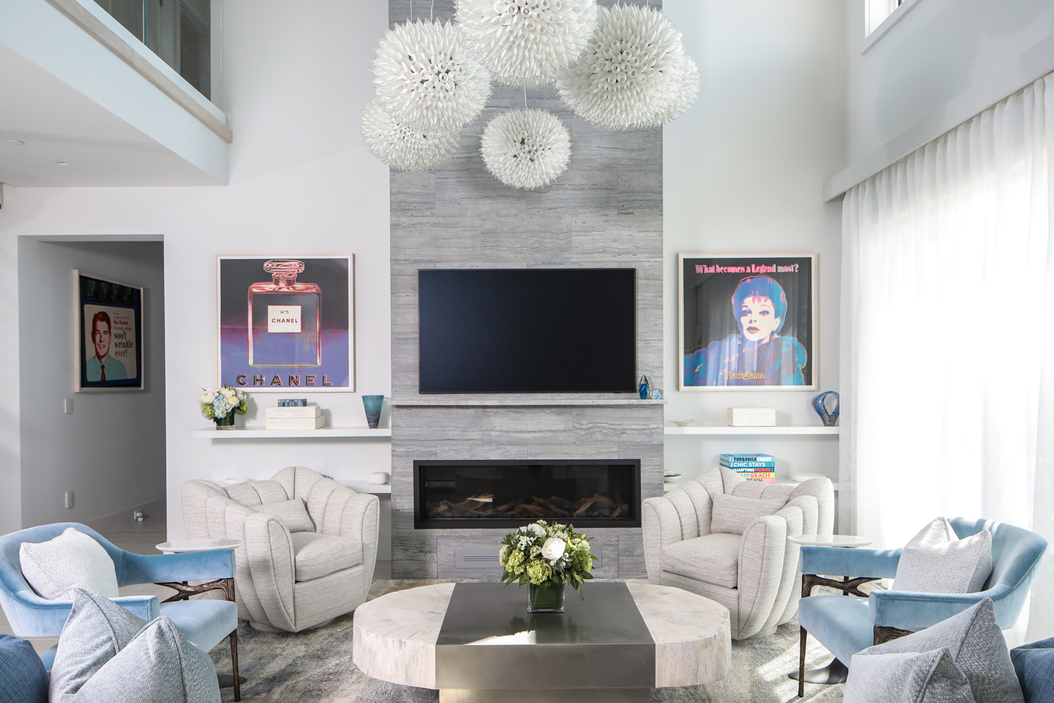 Oceanfront Oasis Westhampton Beach Luxe Living Room Design