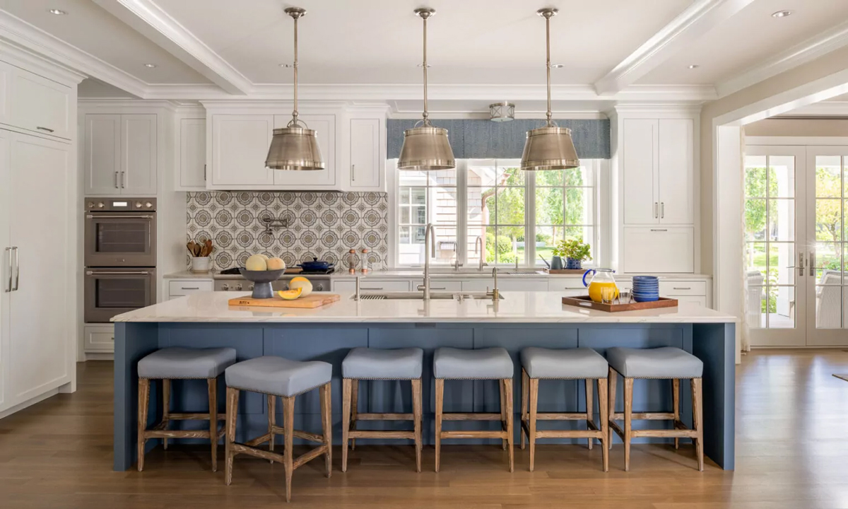 Edina Blue Harmony Family Haven Luxe Kitchen Interior Design